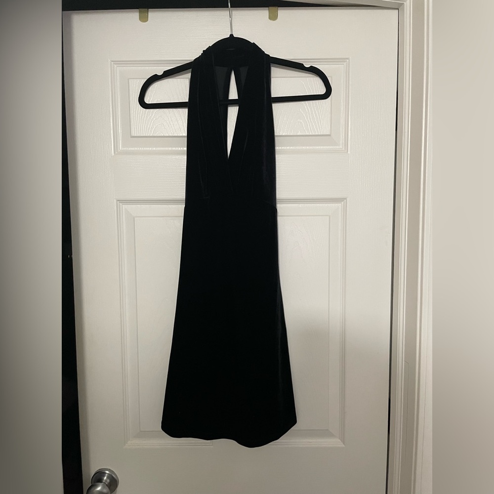 Vintage black velvet dress